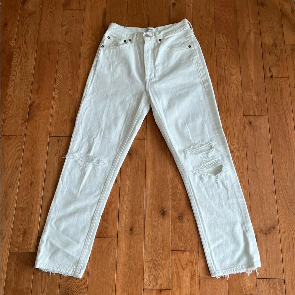 AGOLDE Riley High Rise Straight Crop White Jeans - Size 26 (US) - Picture 6 of 10